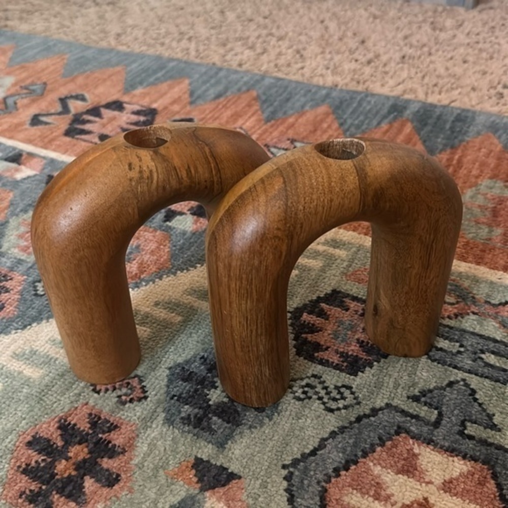 Modern Wooden Candle Holders
